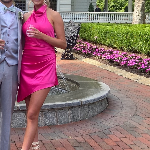 Pink silk dress - Picture 1 of 4